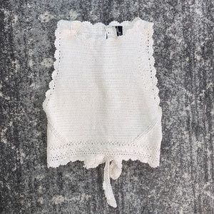 Topshop knitted cropped tank top